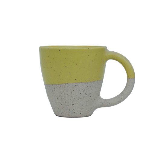 Κεραμική Κούπα Οβάλ Κίτρινη